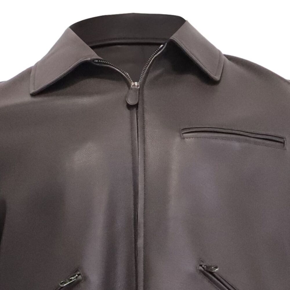 Loro Piana Yabu Hidden-Zipped Jacket in Black Calf Leather - Picture 2 of 8